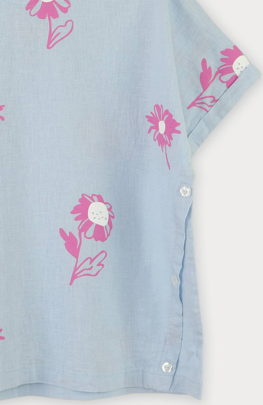 بلوز لینن آستین کوتاه