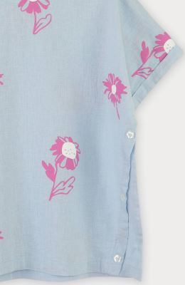 بلوز لینن آستین کوتاه