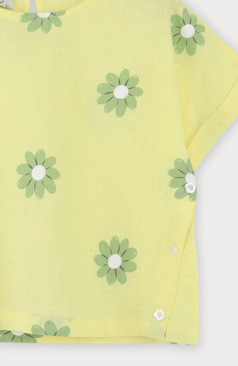 بلوز لینن آستین کوتاه