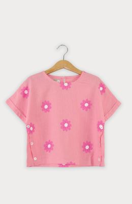 بلوز لینن آستین کوتاه