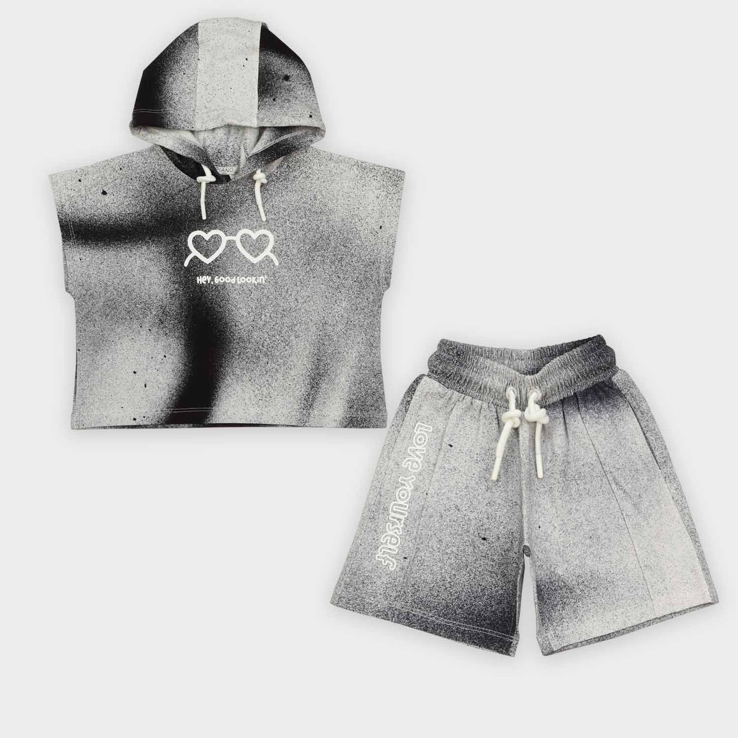 هودی یکرو لایکرا ابروبادی آستین کوتاه(ست با 10404)