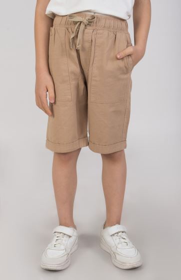 شلوارک کتان دمپا پاکتی