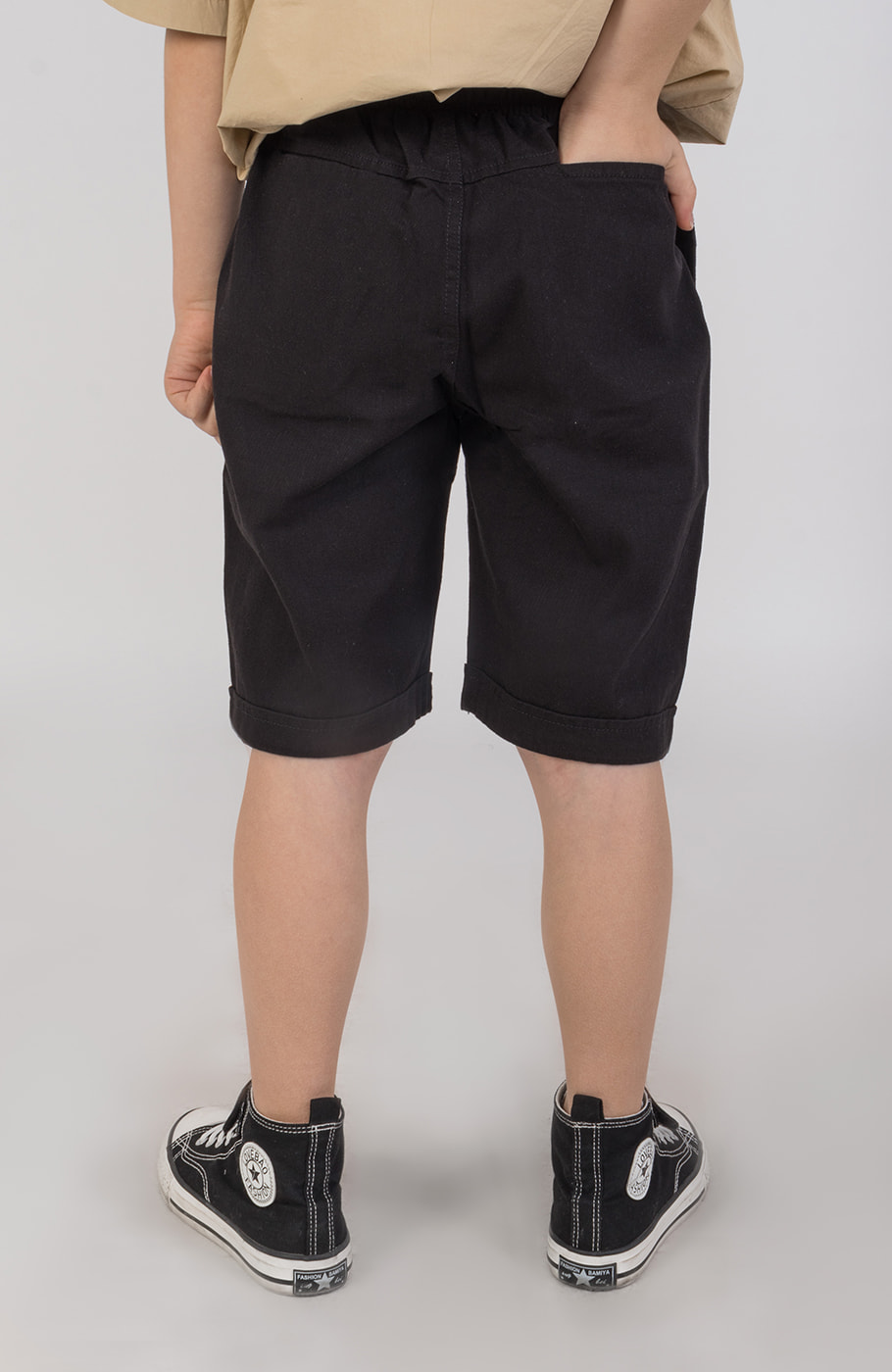 شلوارک کتان دمپا پاکتی