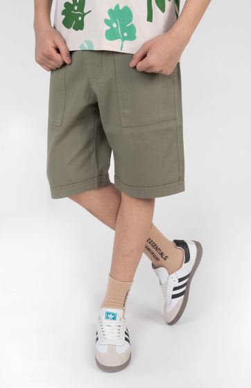 شلوارک کتان دمپا پاکتی