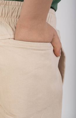 شلوارک کتان دمپا پاکتی