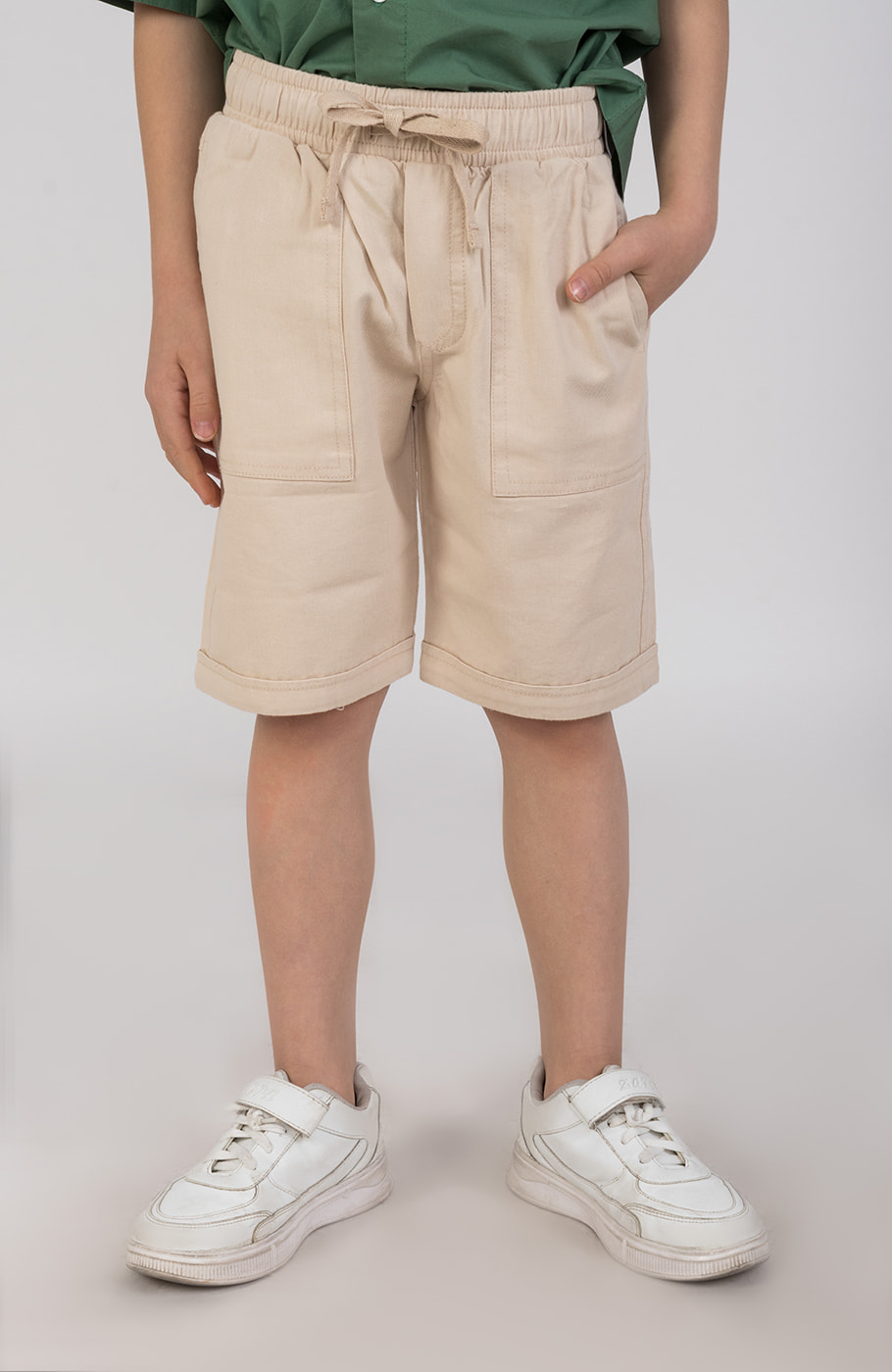 شلوارک کتان دمپا پاکتی