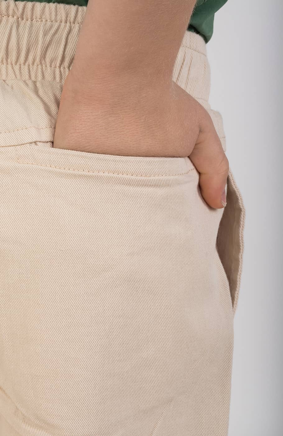 شلوارک کتان دمپا پاکتی