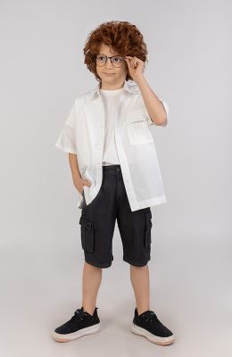 شومیز پوپلین آستین کوتاه