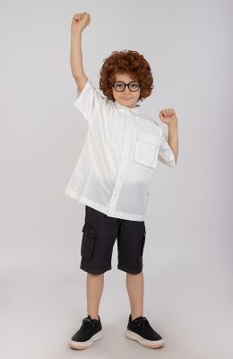 شومیز پوپلین آستین کوتاه