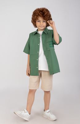 شومیز پوپلین آستین کوتاه