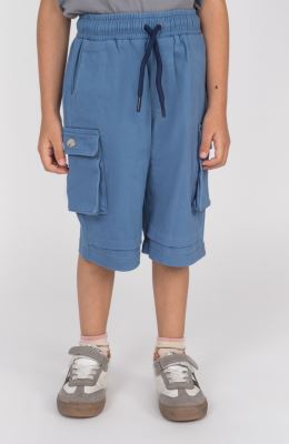 شلوارک کتان جیب دار