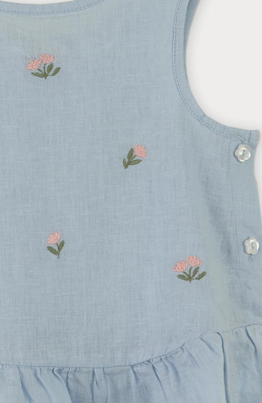 تاپ لینن دمپا چین دار