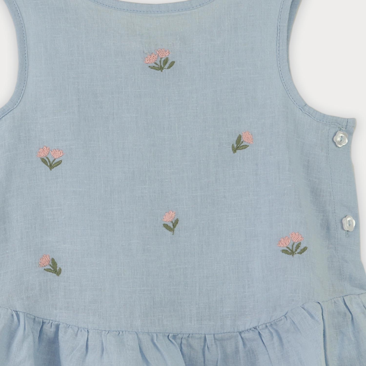 تاپ لینن دمپا چین دار