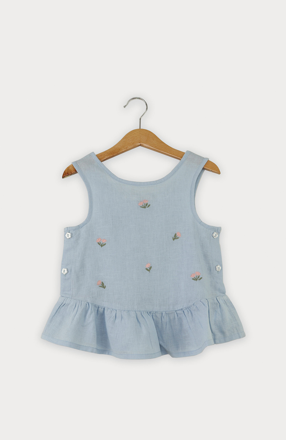 تاپ لینن دمپا چین دار