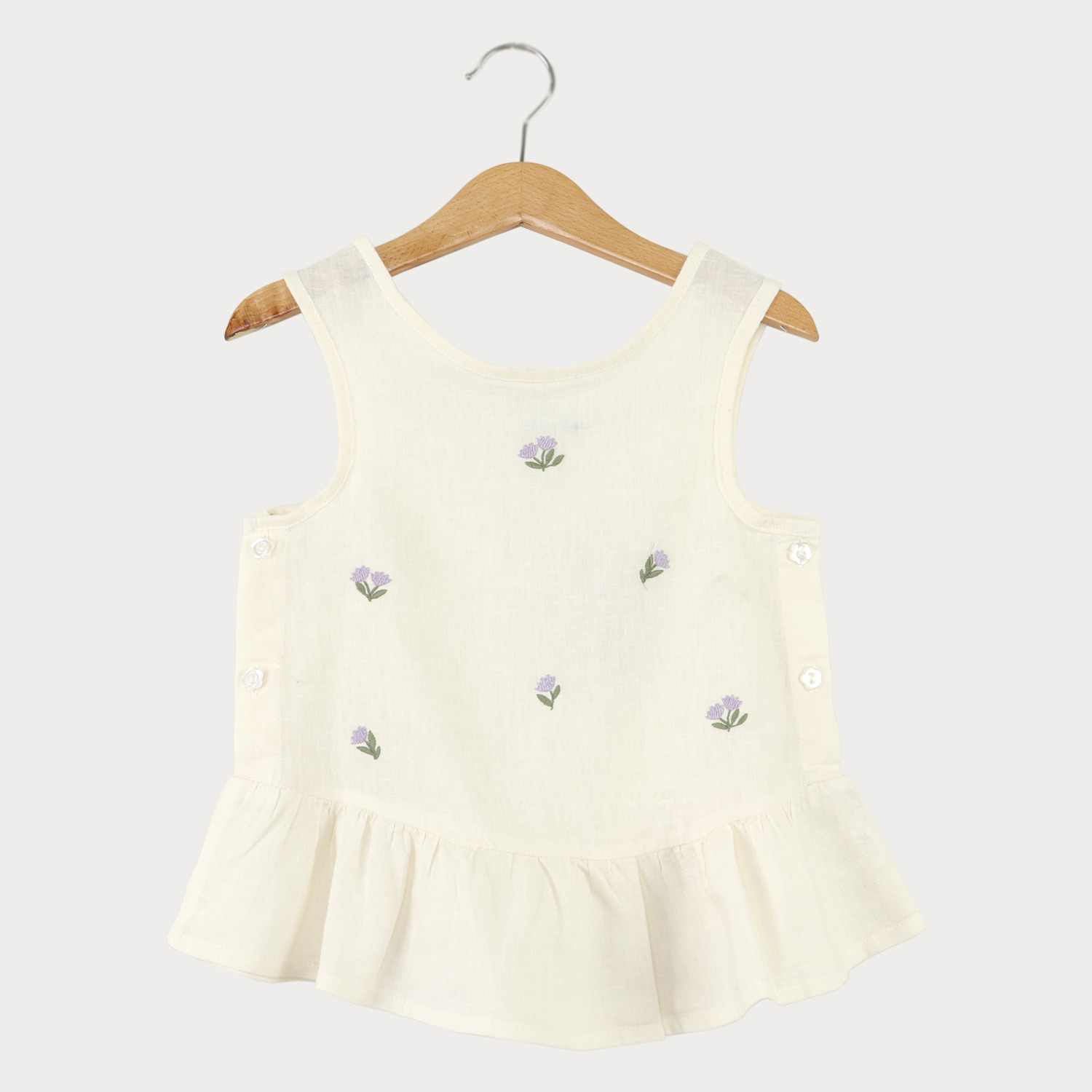 تاپ لینن دمپا چین دار