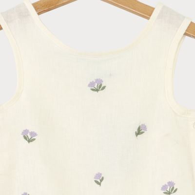 تاپ لینن دمپا چین دار