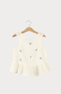 تاپ لینن دمپا چین دار