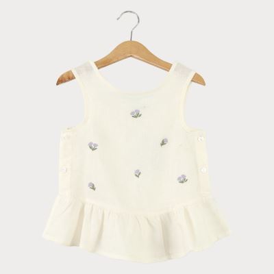 تاپ لینن دمپا چین دار