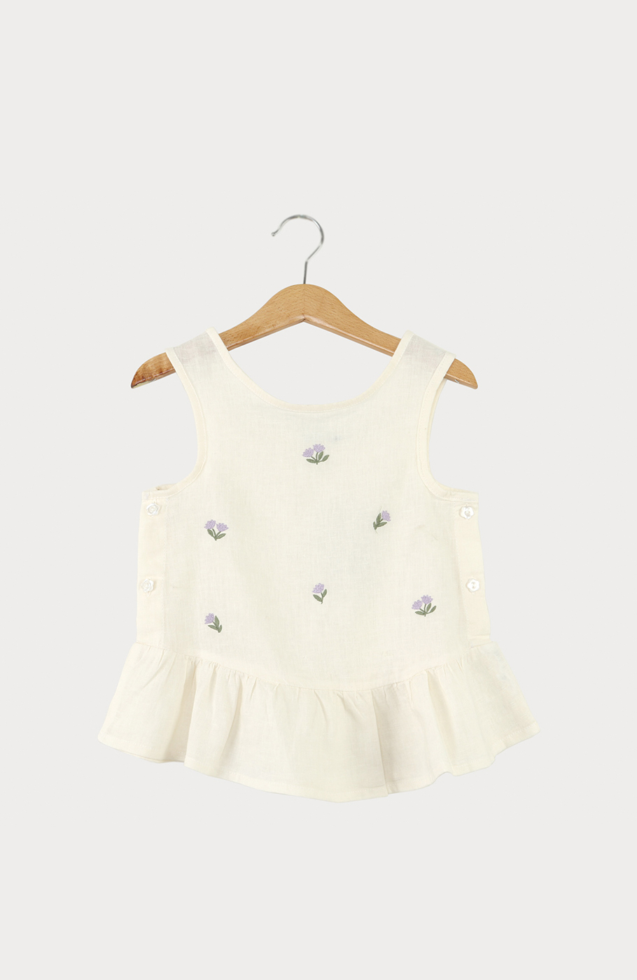 تاپ لینن دمپا چین دار