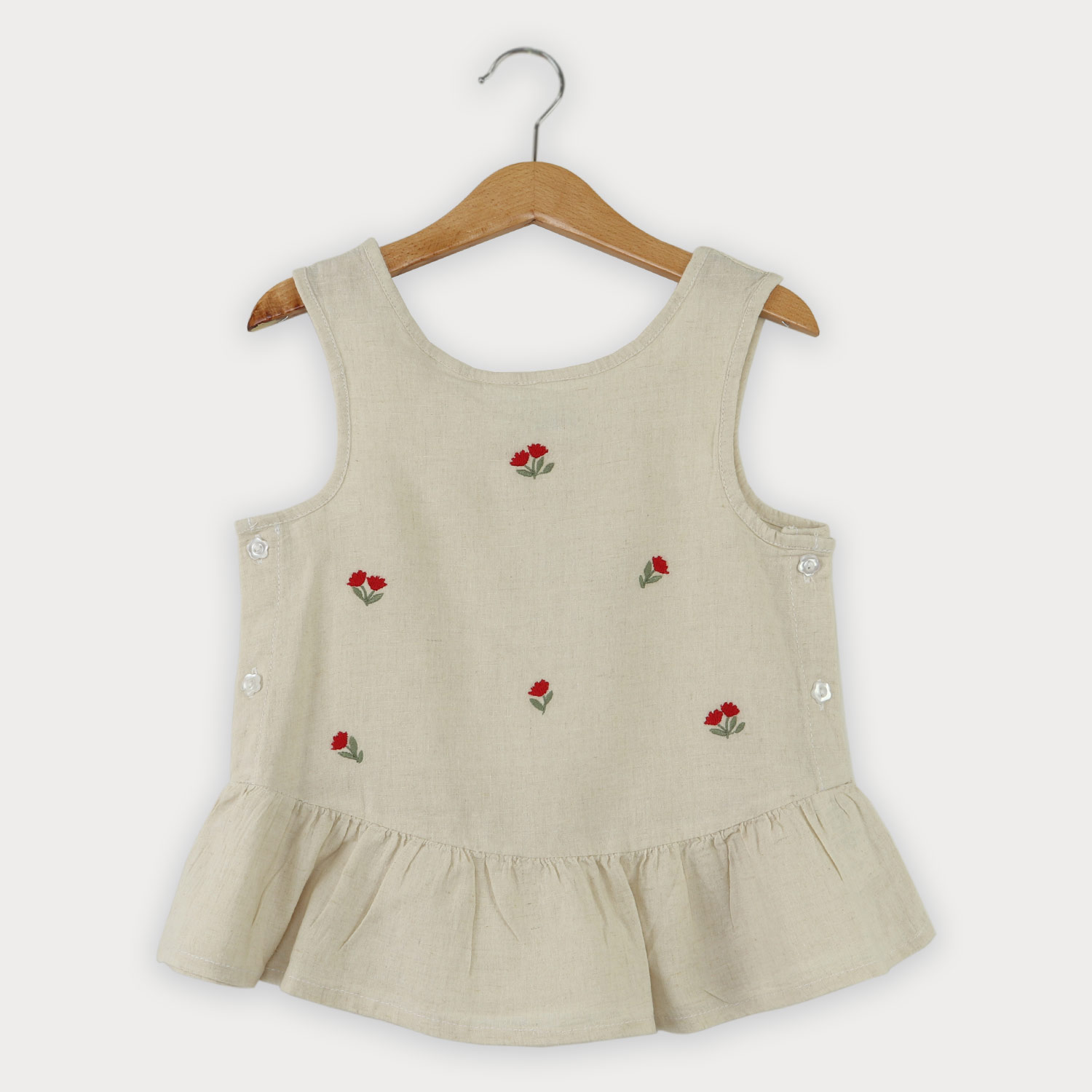 تاپ لینن دمپا چین دار