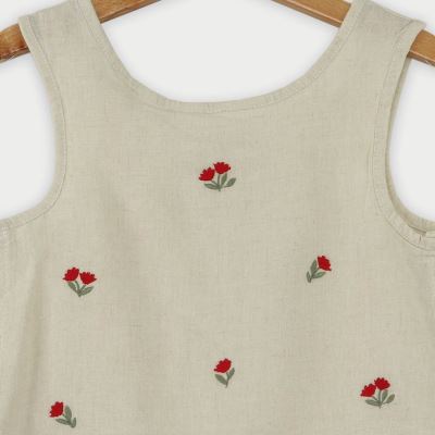 تاپ لینن دمپا چین دار