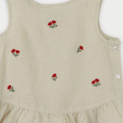 تاپ لینن دمپا چین دار