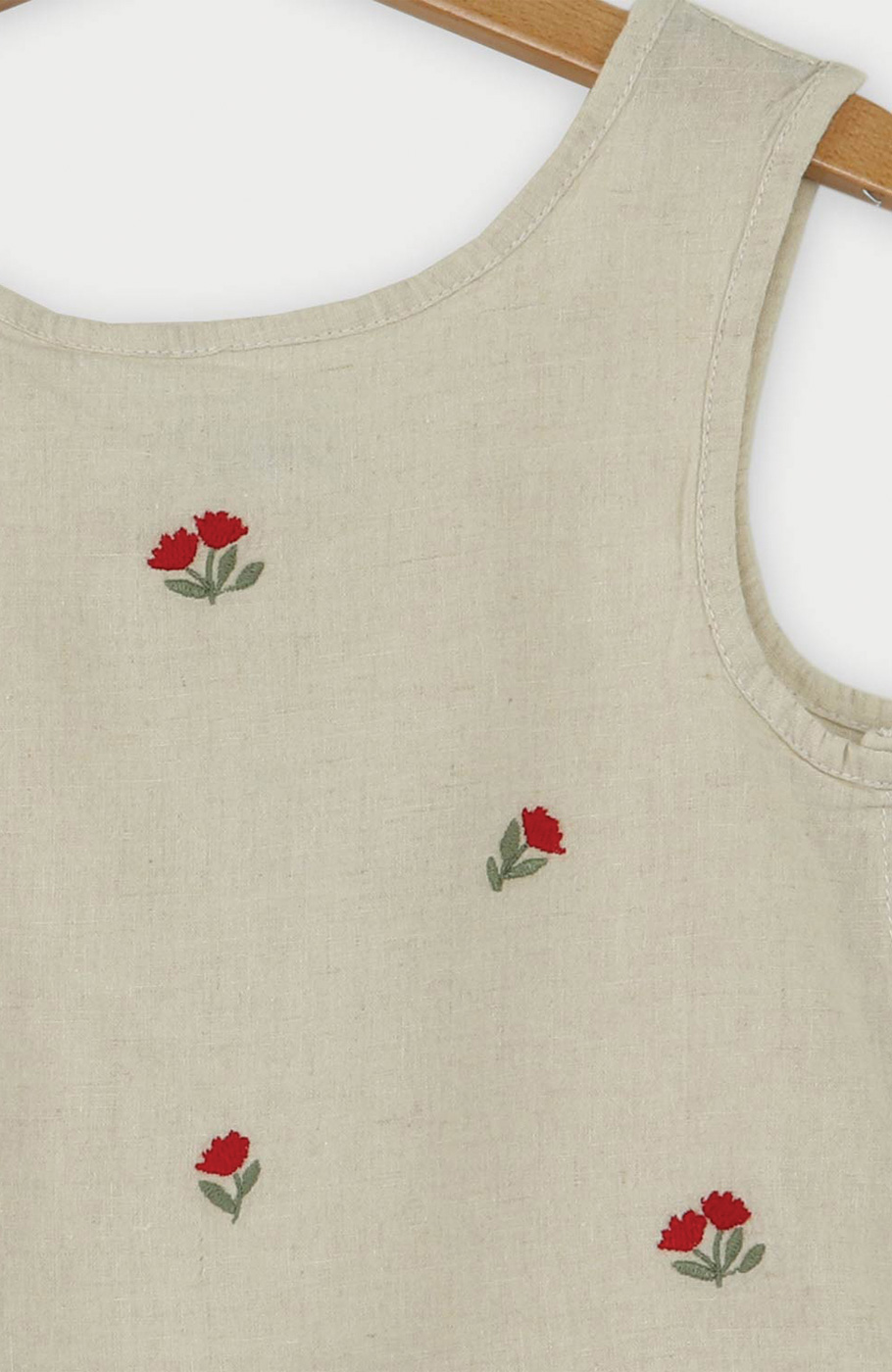 تاپ لینن دمپا چین دار