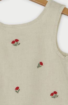 تاپ لینن دمپا چین دار