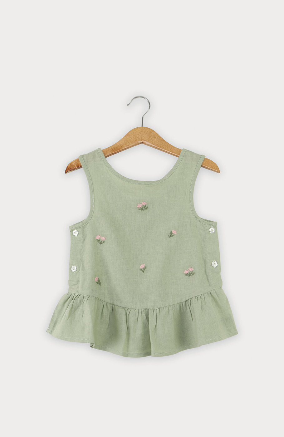 تاپ لینن دمپا چین دار