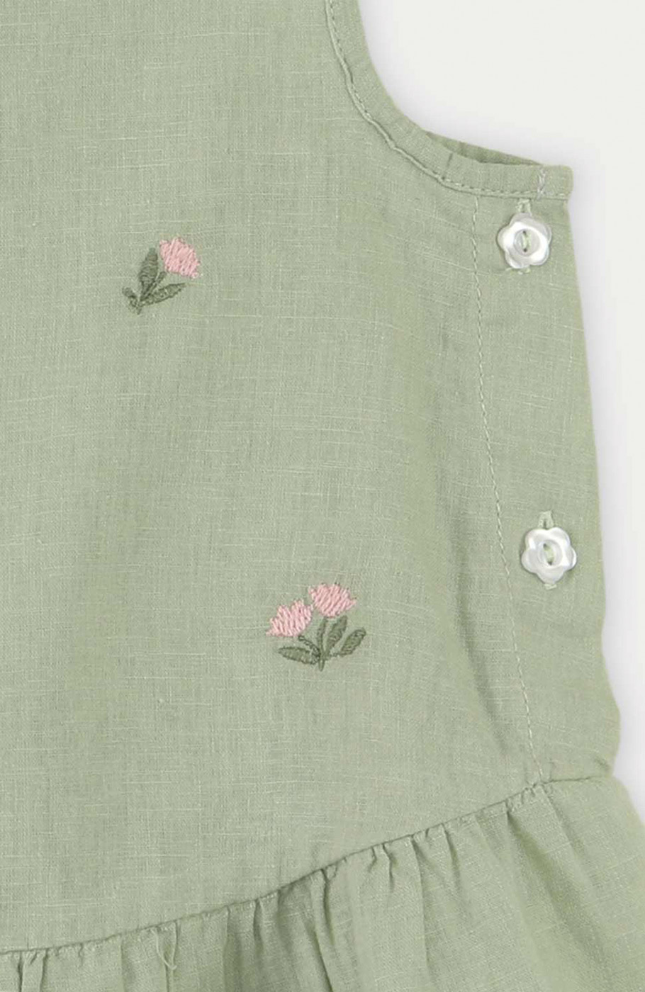 تاپ لینن دمپا چین دار