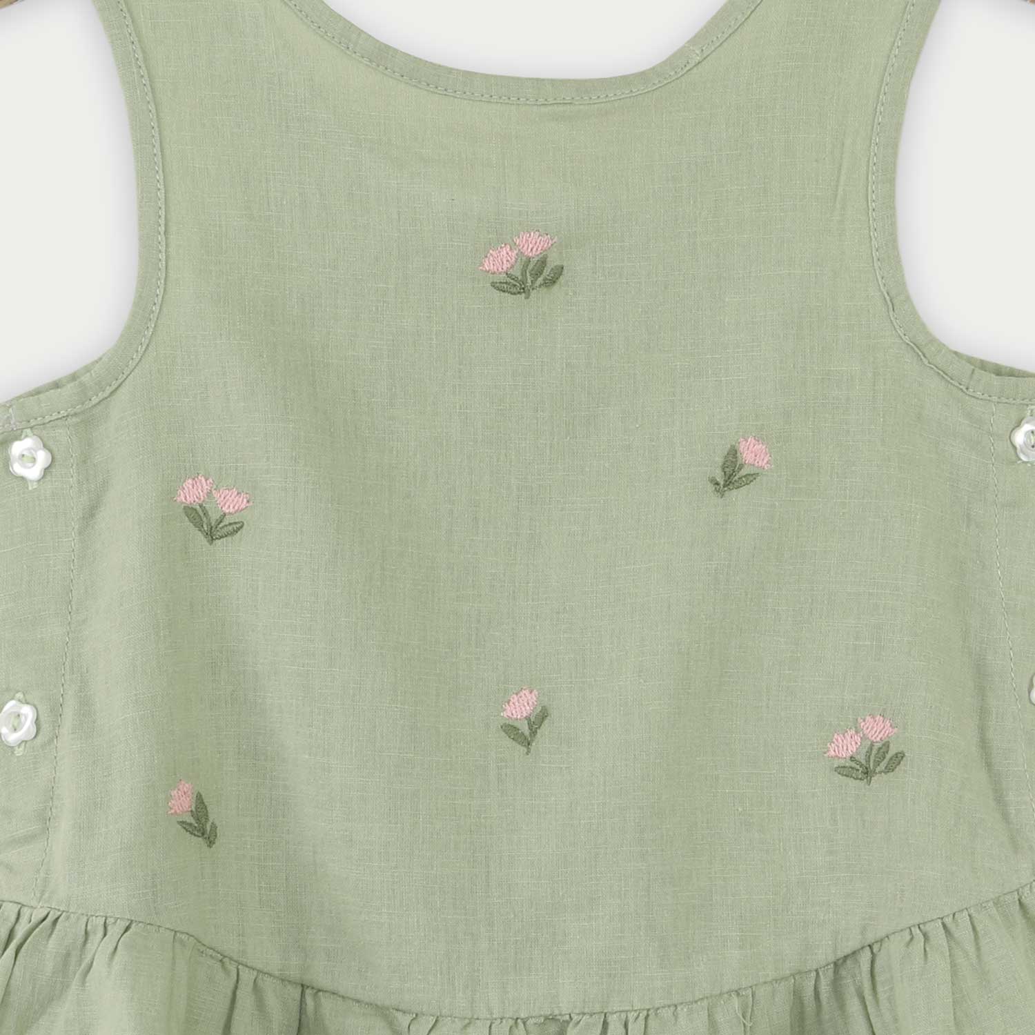 تاپ لینن دمپا چین دار