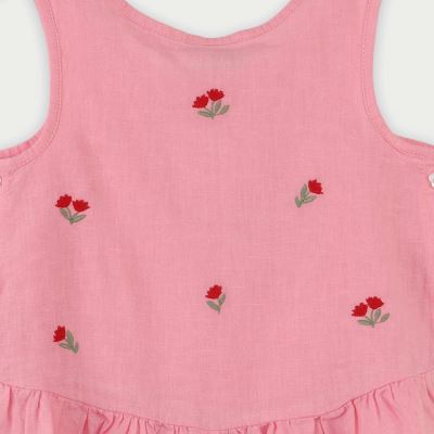 تاپ لینن دمپا چین دار