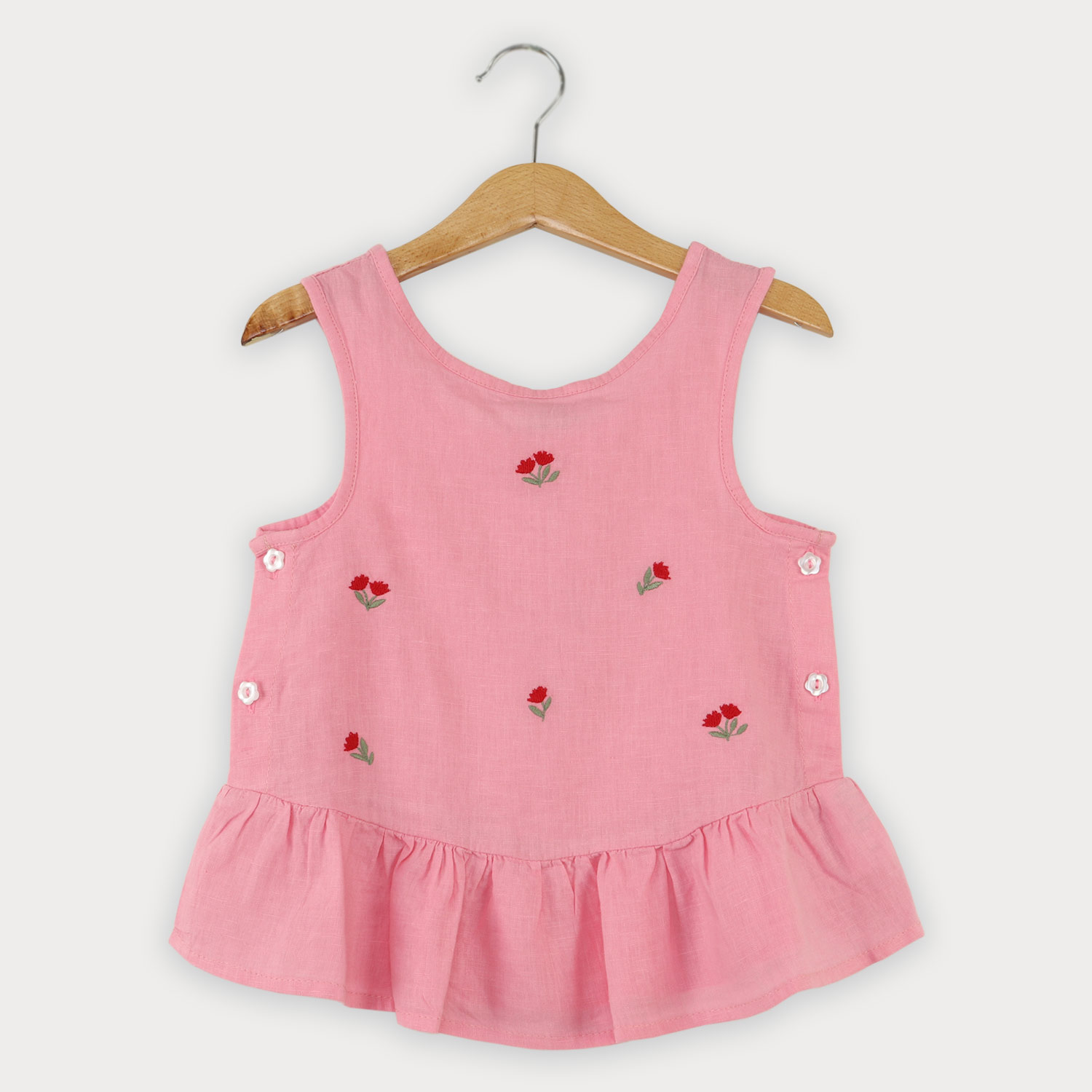 تاپ لینن دمپا چین دار