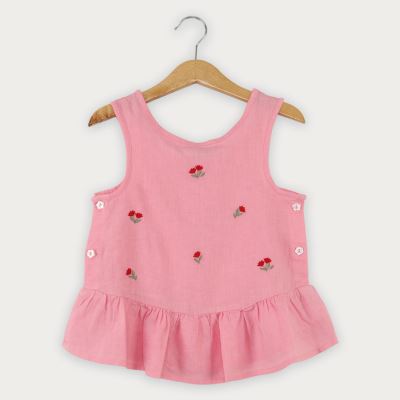 تاپ لینن دمپا چین دار