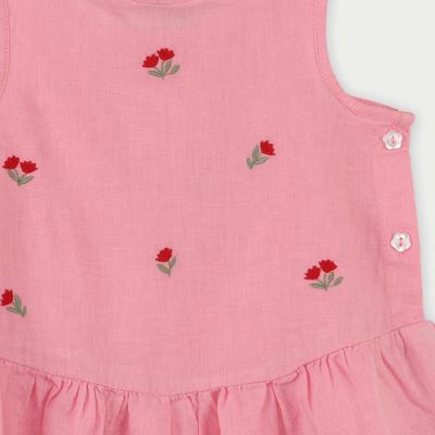 تاپ لینن دمپا چین دار