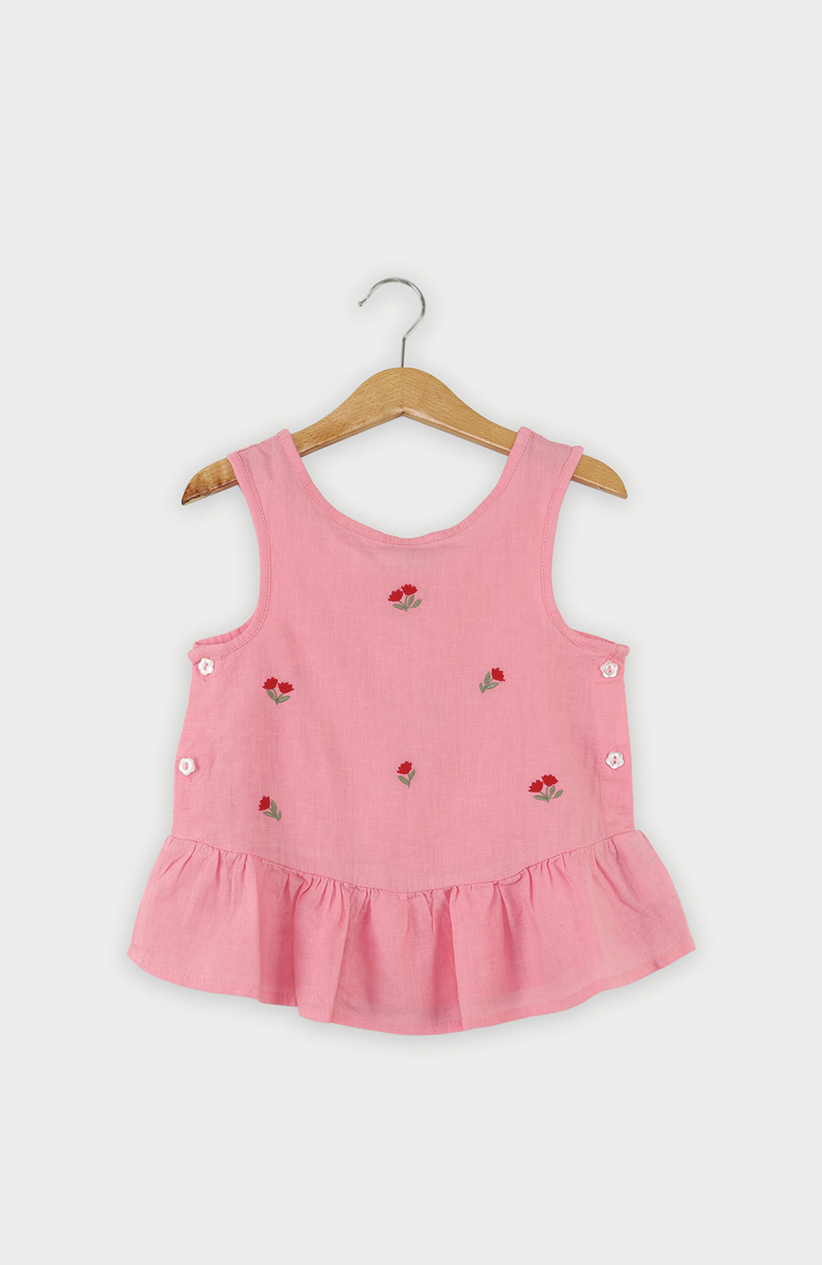 تاپ لینن دمپا چین دار