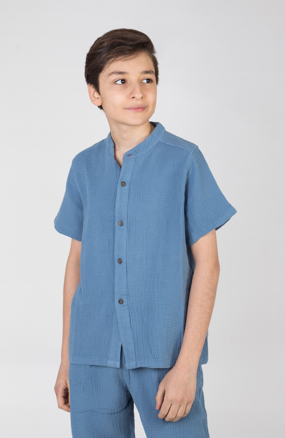 شومیز وال دو لایه آستین کوتاه (ست با کد 11221)