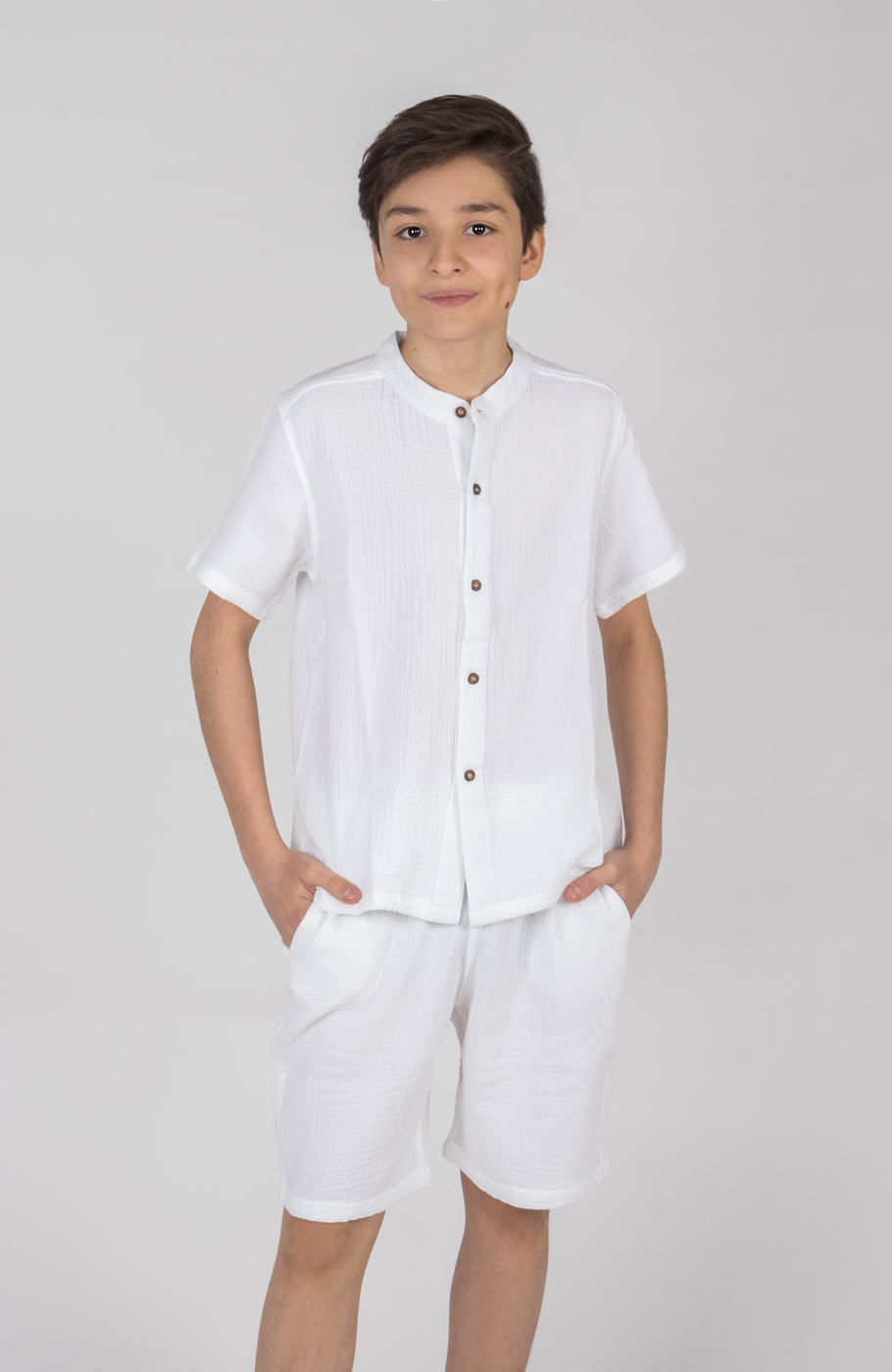 شومیز وال دو لایه آستین کوتاه (ست با کد 11221)