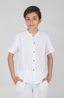 شومیز وال دو لایه آستین کوتاه (ست با کد 11221)