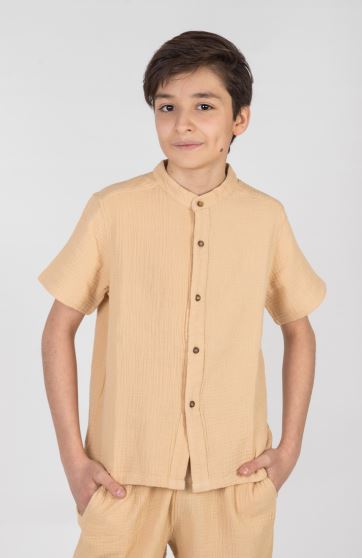 شومیز وال دو لایه آستین کوتاه (ست با کد 11221)