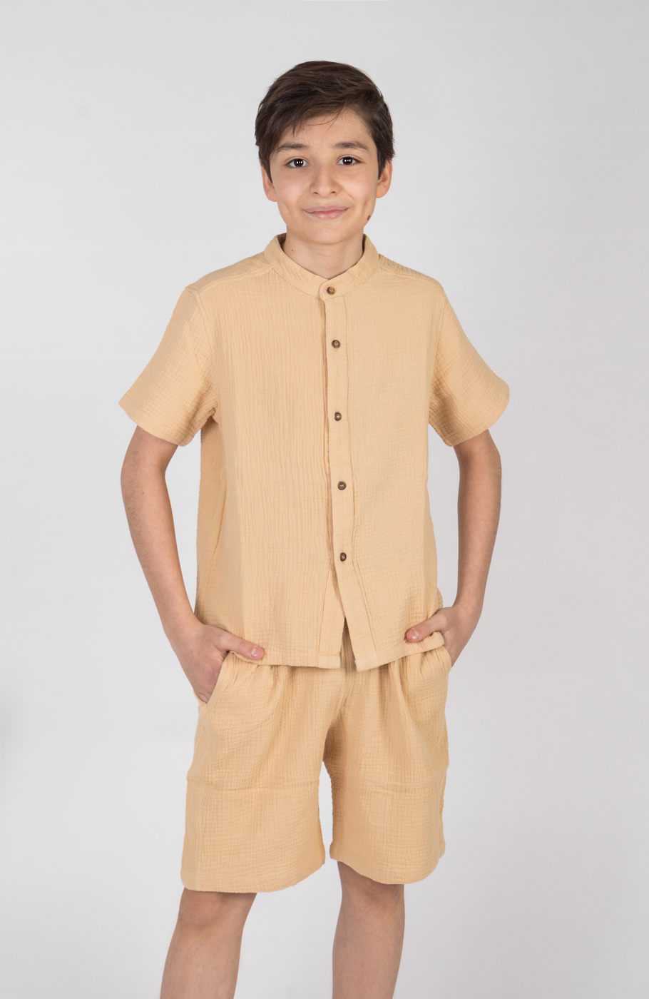 شومیز وال دو لایه آستین کوتاه (ست با کد 10223)