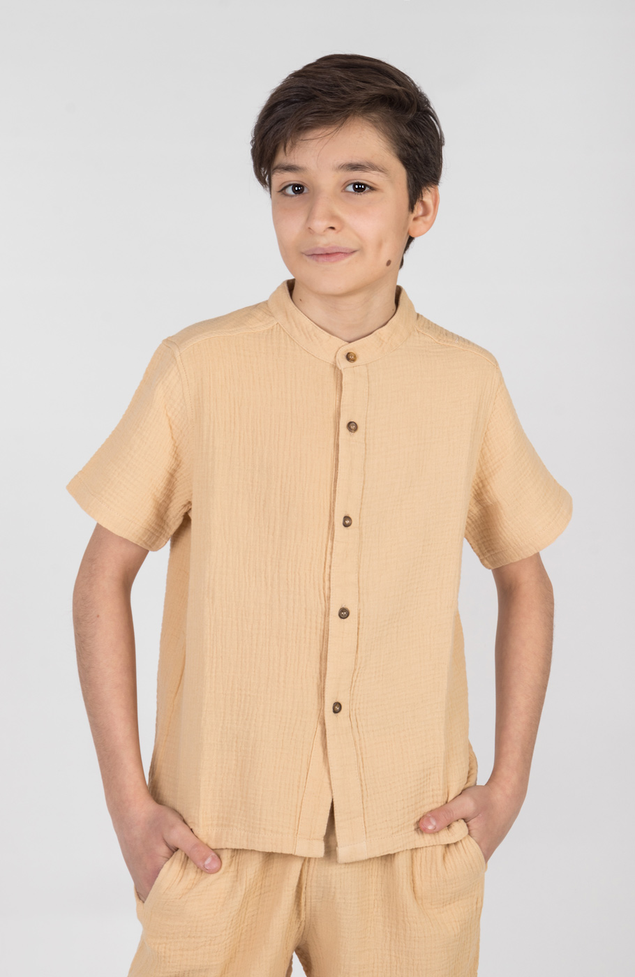 شومیز وال دو لایه آستین کوتاه (ست با کد 10223)