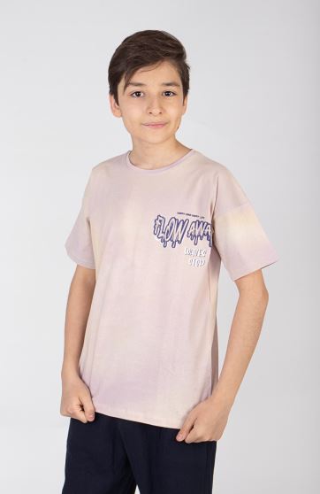 تیشرت یکرو لایکرا ابرو بادی آستین افتاده