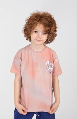 تیشرت یکرو لایکرا ابر و بادی آستین افتاده