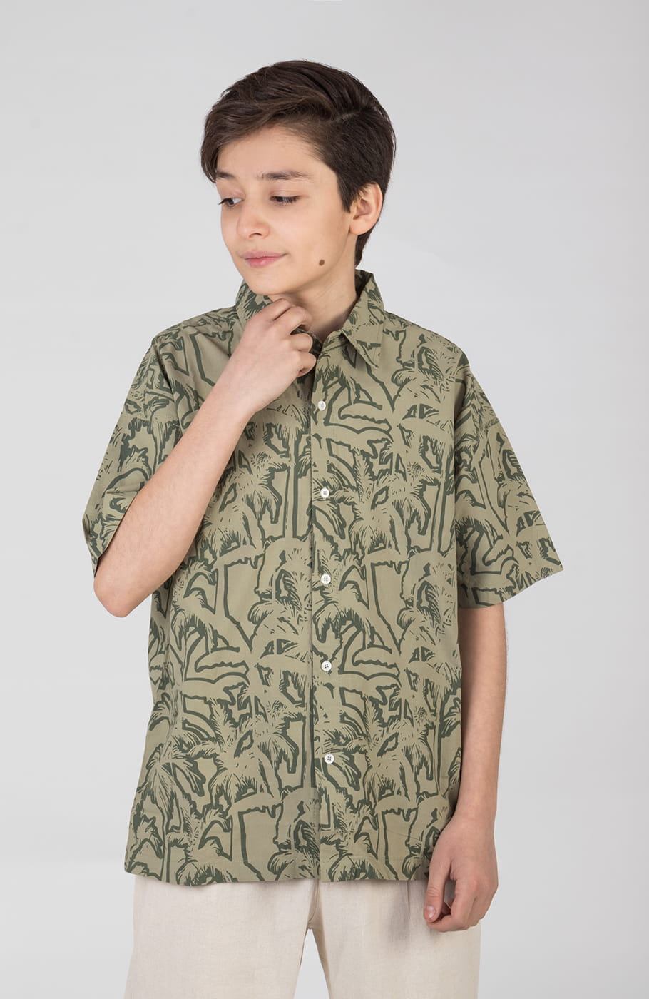 شومیز پوپلین آستین کوتاه