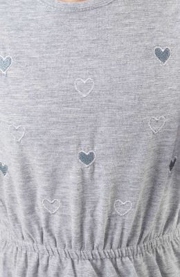 پیراهن یکرو لایکرا لمه دار آستین کوتاه والان دار