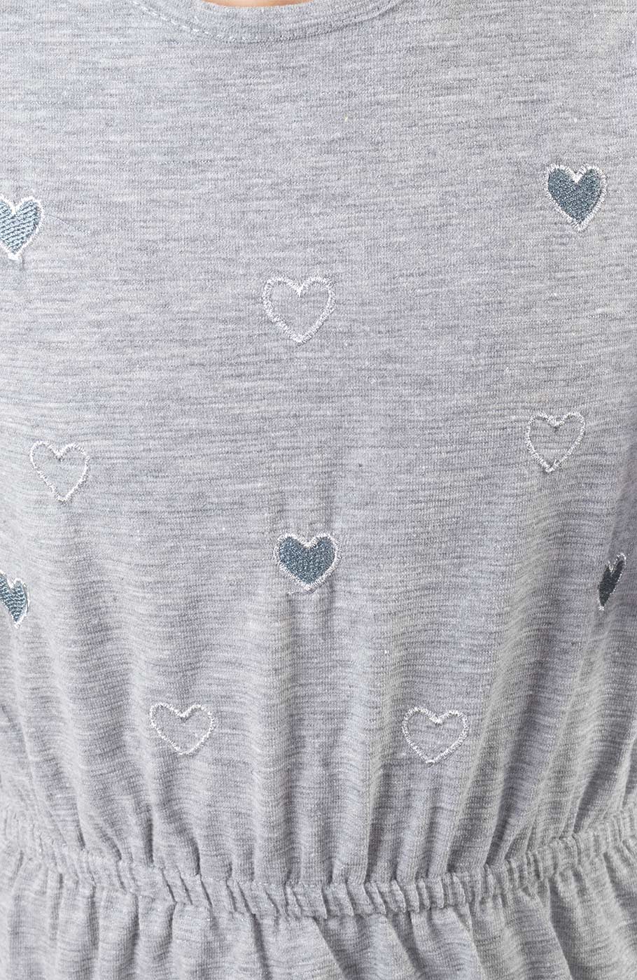 پیراهن یکرو لایکرا لمه دار آستین کوتاه والان دار