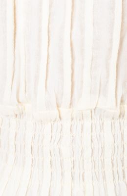 بلوز نیم تنه وال طرح راه راه برجسته آستین کوتاه