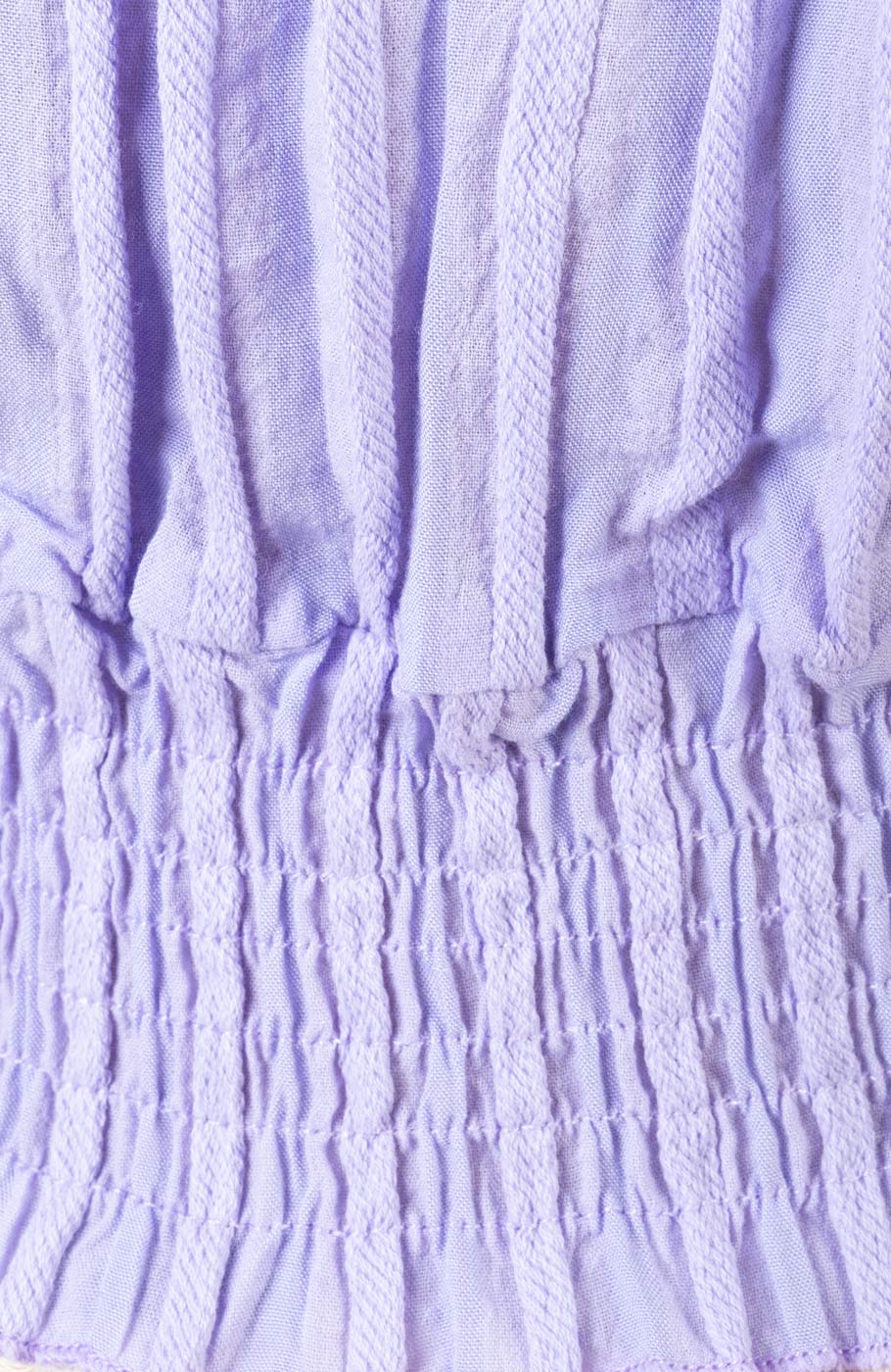 بلوز نیم تنه وال طرح راه راه برجسته آستین کوتاه