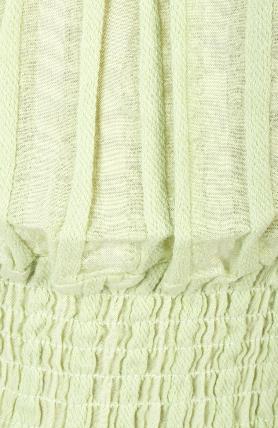 بلوز نیم تنه وال طرح راه راه برجسته آستین کوتاه